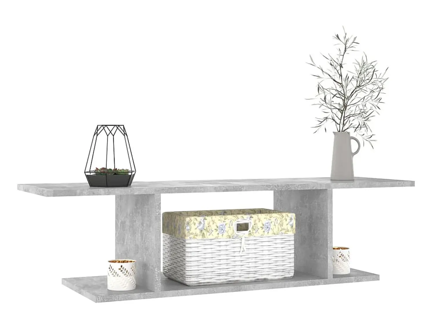 Clearance Móvel de TV para parede 103x30x26,5 cm cimento PT160049 Cinzento