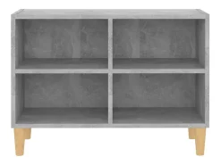 Móvel De Tv| Móvel de TV pernas de madeira 69,5x30x50 cm cimento PT379123 Cinzento