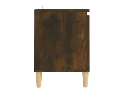 Móvel De Tv*vidaxl Móvel de TV pernas madeira maciça 103,5x35x50cm carvalho fumado Castanho