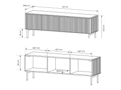 Móvel de TV, , 147 x 51,2 x 39,8 cm^ Móvel De Tv