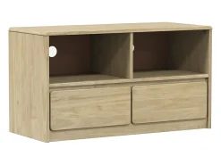 Móvel De Tv* Móvel de TV SAUDA 99x43x55 cm madeira pinho maciça cor carvalho PT701234 Castanho