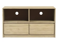 Móvel De Tv* Móvel de TV SAUDA 99x43x55 cm madeira pinho maciça cor carvalho PT701234 Castanho