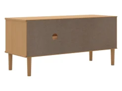 Online vidaxl Móvel de TV SENJA aspeto vime 106x40x49cm pinho maciço castanho Natural claro