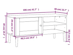 Online vidaxl Móvel de TV SENJA aspeto vime 106x40x49cm pinho maciço castanho Natural claro