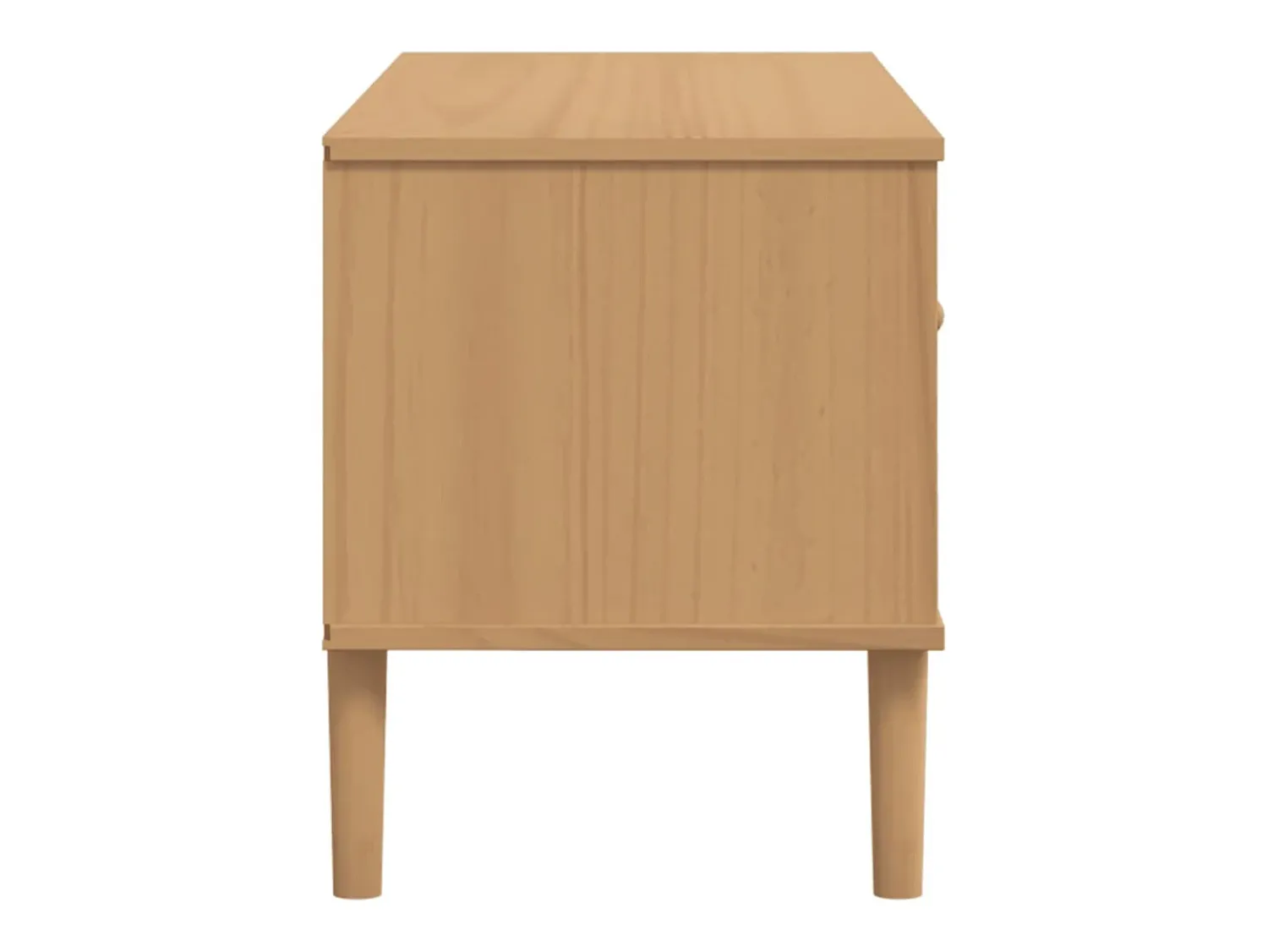 Online vidaxl Móvel de TV SENJA aspeto vime 106x40x49cm pinho maciço castanho Natural claro