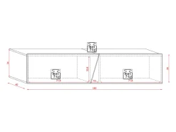 Móvel De Tv| Móvel de TV Slant 160 cm LED Branco