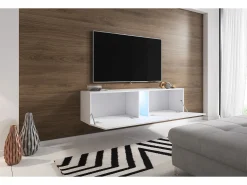 Móvel De Tv| Móvel de TV Slant 160 cm LED Branco