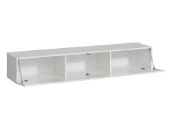 Price Factory Móvel de TV suspenso 180cm cor branca coleção SWITCH. Acabamentos brilhantes. Branco