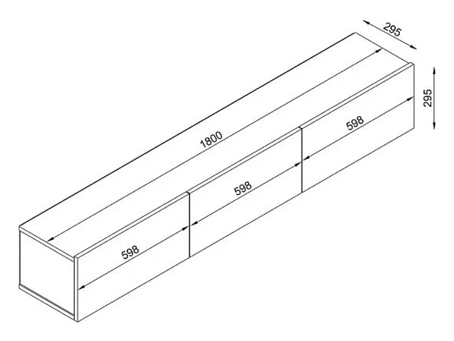 Móvel De Tv*Vente-unique Móvel de TV suspenso com 3 portas - Efeito travertino - VIKILA Bege