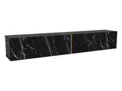 Móvel De Tv|Vente-unique Móvel de TV suspenso com 2 portas efeito mármore - DINOMA Preto