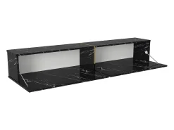 Móvel De Tv|Vente-unique Móvel de TV suspenso com 2 portas efeito mármore - DINOMA Preto