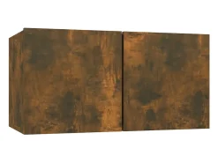 Móvel De Tv* Móvel de TV suspenso madeira processada 60x30x30 cm fumado PT839018 Castanho
