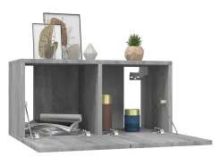 Discount Móvel de TV suspenso madeira processada 60x30x30 cm cinza PT211604 Cinzento