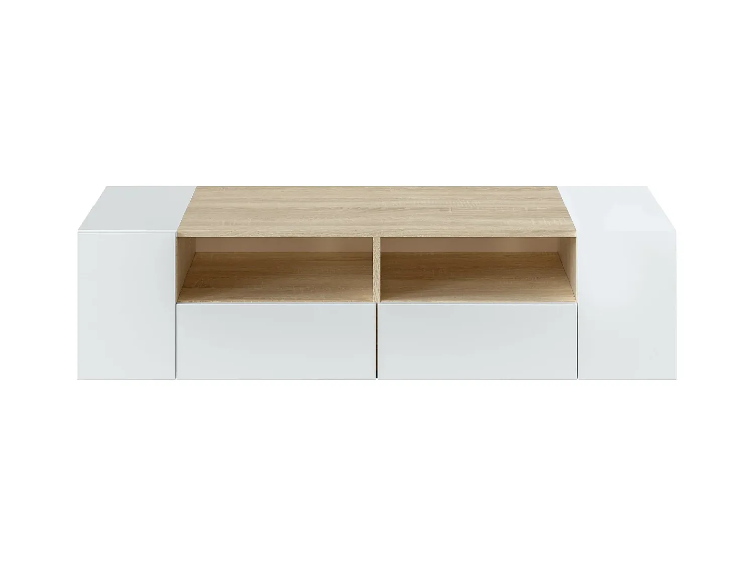 Discount VS Venta-stock Móvel de TV Tania 4 Portas Cor e Carvalho, 138 x 42 cm Branco