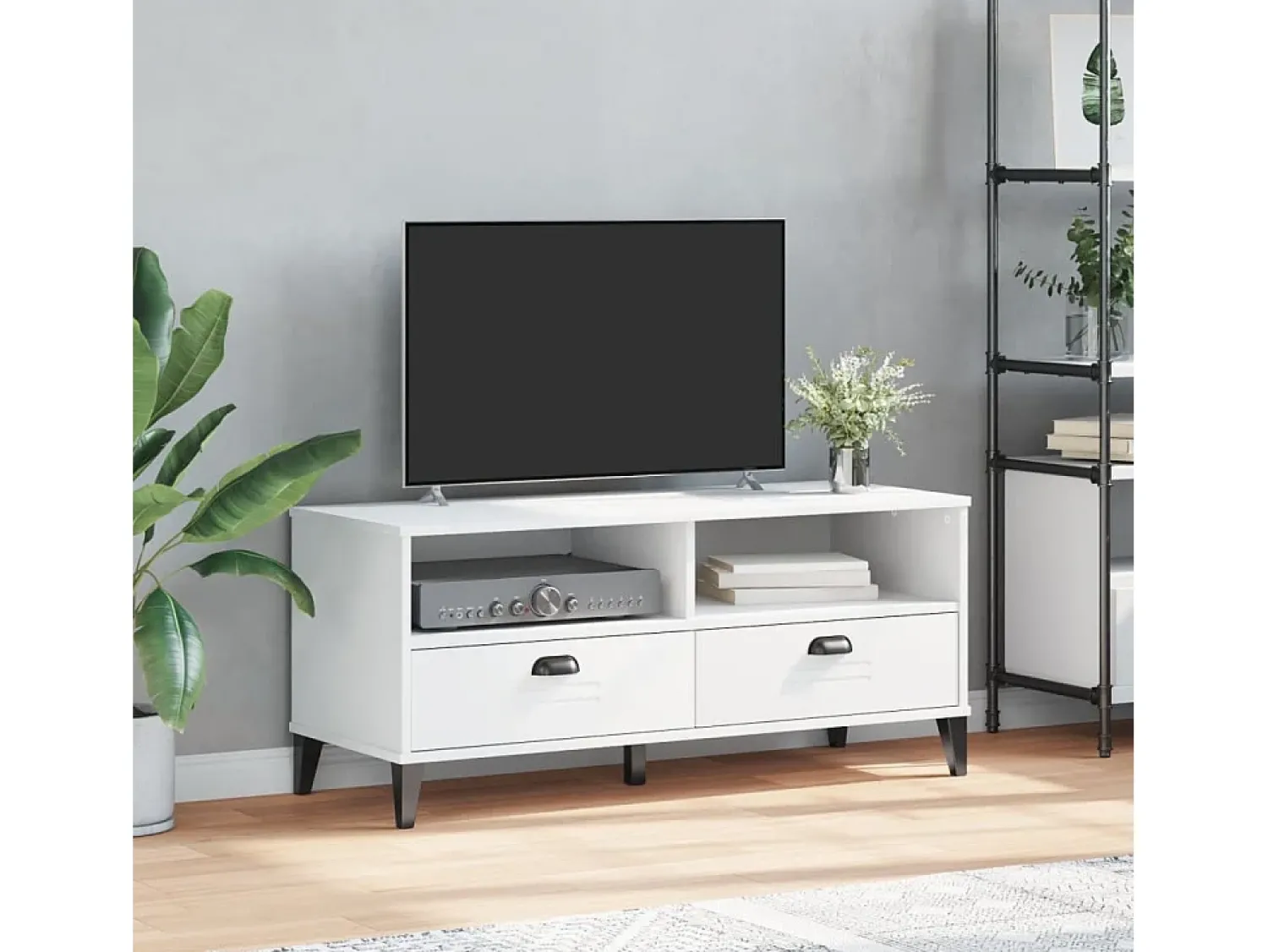 Móvel De Tv| Móvel de TV VIKEN derivados de madeira PT176378 Branco