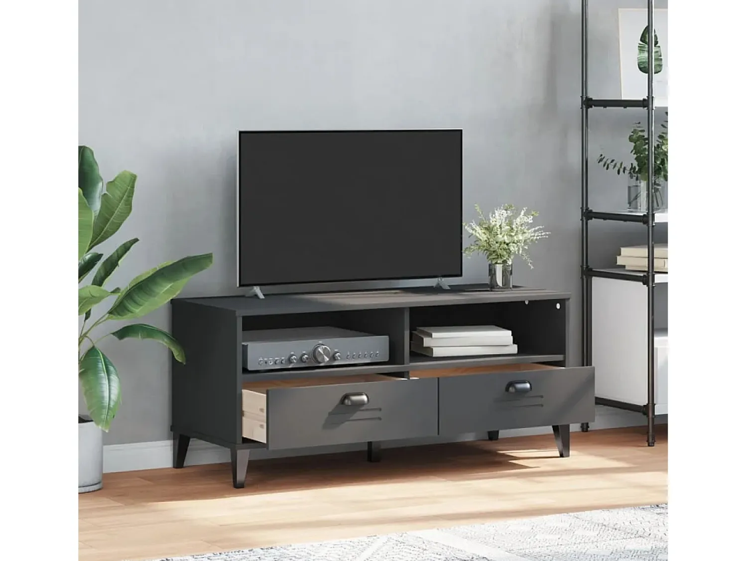 Móvel De Tv* Móvel de TV VIKEN derivados de madeira cinzento antracite PT996477 Cinza antracite