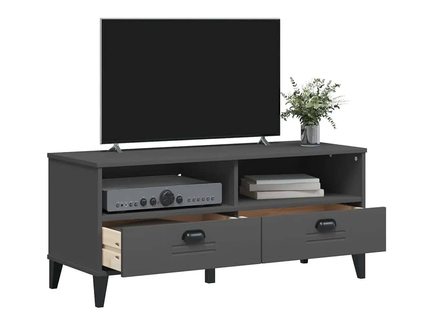 Móvel De Tv* Móvel de TV VIKEN derivados de madeira cinzento antracite PT996477 Cinza antracite