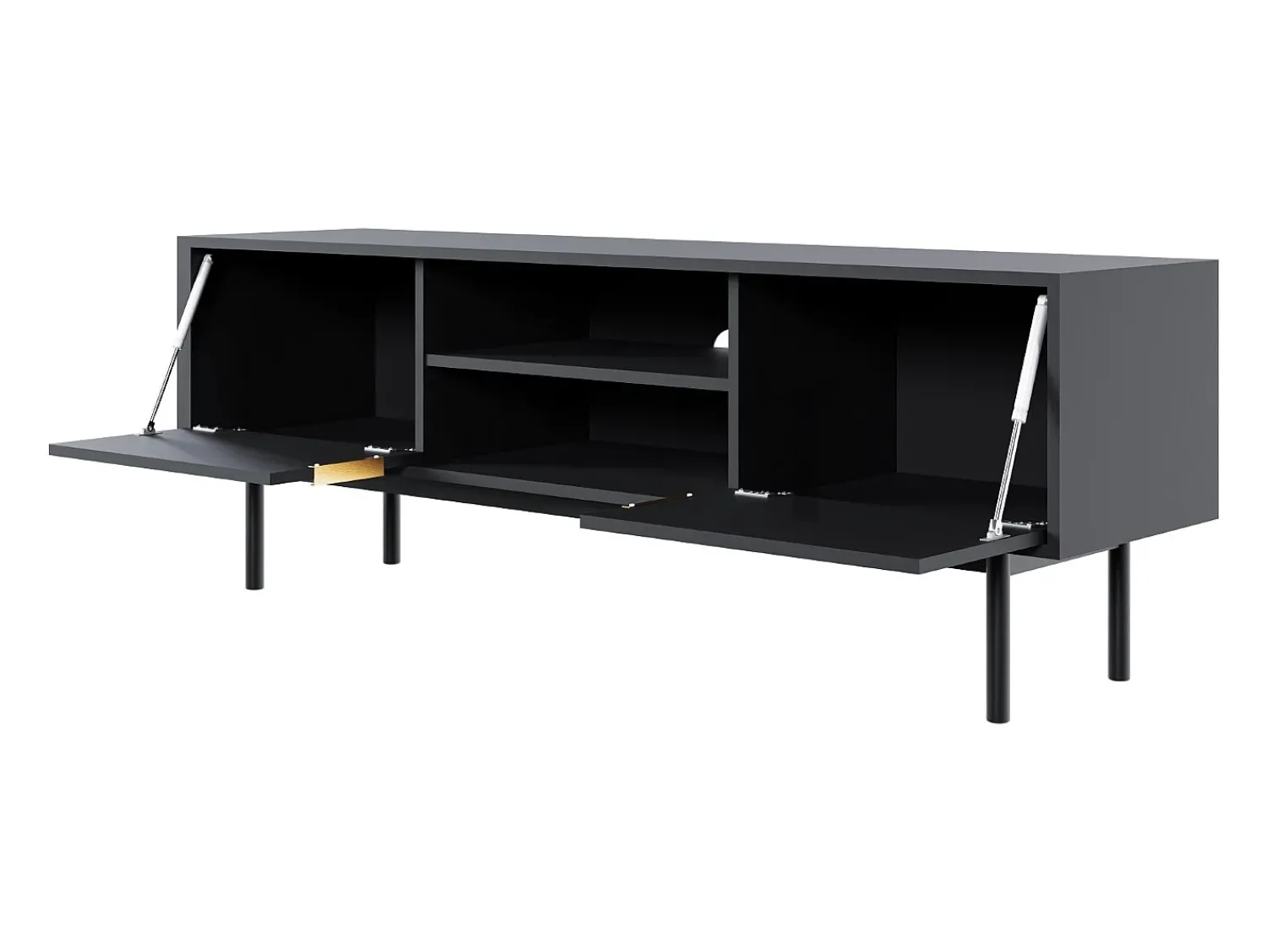 Móvel De Tv* Móvel de TV Viva //dourado Preto