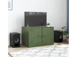 Móvel De Tv* Móvel de TV 67x39x44 aço azeitona PT908901 Verde