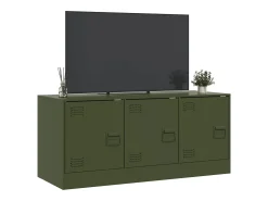 Hot Móvel de TV 99x39x44 aço azeitona PT389205 Verde