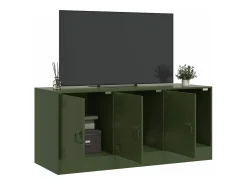 Hot Móvel de TV 99x39x44 aço azeitona PT389205 Verde