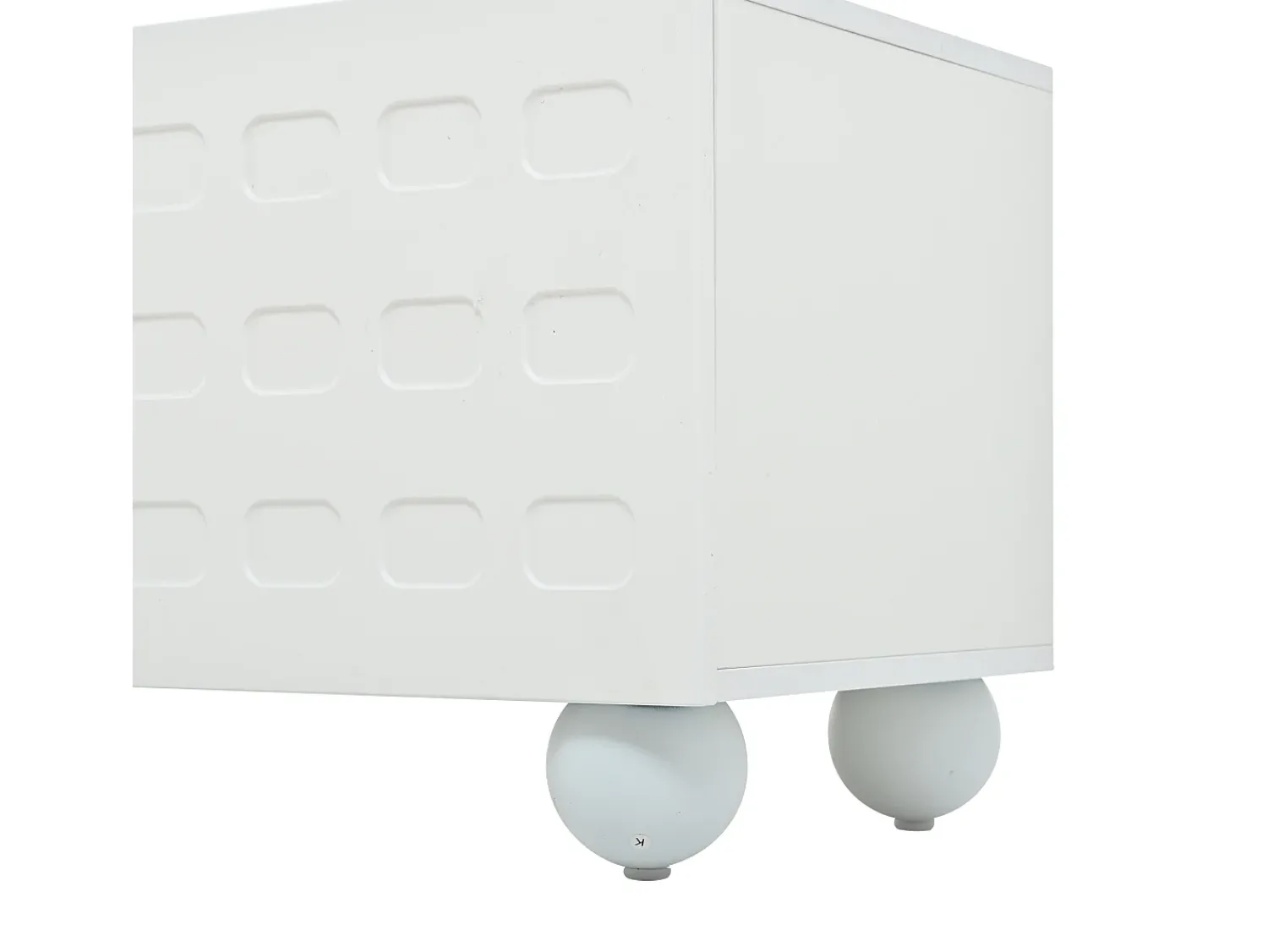 Clearance ModernLuxe Móvel de TV 200x40x44 cm - 3 portas - Armazenamento semifechado - Portas estampadas - Painéis de partículas - Branco