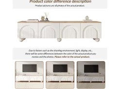 Móvel De Tv|ModernLuxe Móvel de TV 180x40x45 cm - 4 portas - design moderno - MDF - + Natural Branco