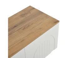 Móvel De Tv|ModernLuxe Móvel de TV 180x40x45 cm - 4 portas - design moderno - MDF - + Natural Branco