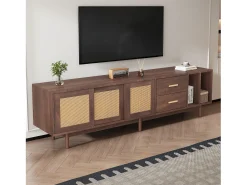 ModernLuxe Móvel de TV 190x40x52 cm - com 2 gavetas - com compartimentos de armazenamento - para TV de 75" -^ Móvel De Tv
