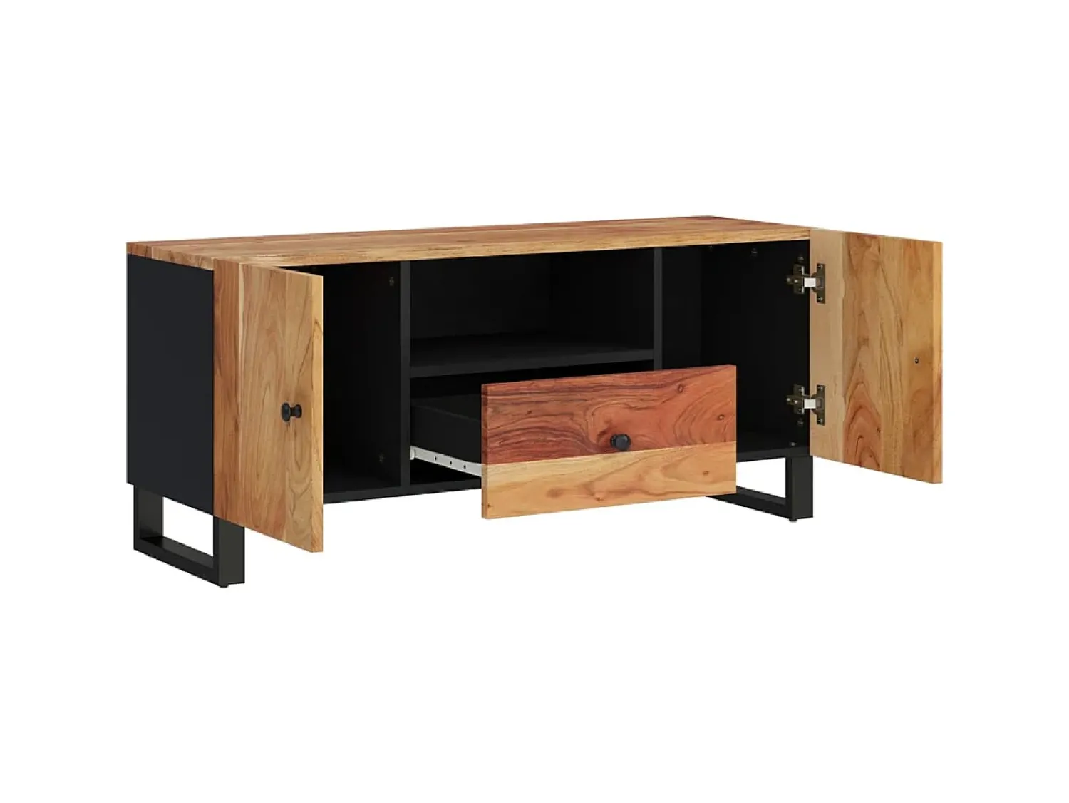 Móvel De Tv* Móvel de TV 105x33,5x46 cm acácia maciça/derivados madeira PT607665 Castanho