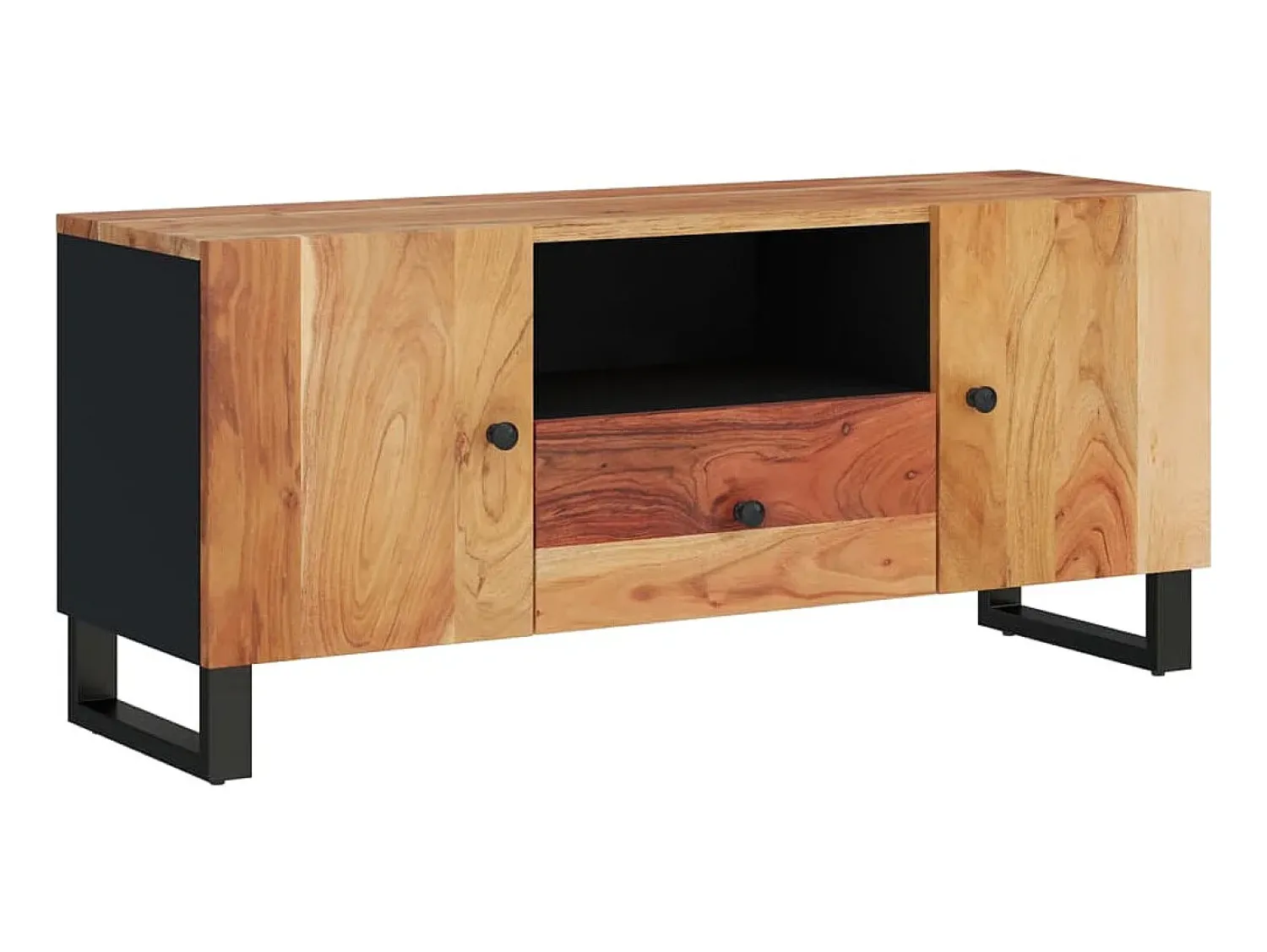 Móvel De Tv* Móvel de TV 105x33,5x46 cm acácia maciça/derivados madeira PT607665 Castanho