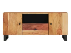Móvel De Tv* Móvel de TV 105x33,5x46 cm acácia maciça/derivados madeira PT607665 Castanho