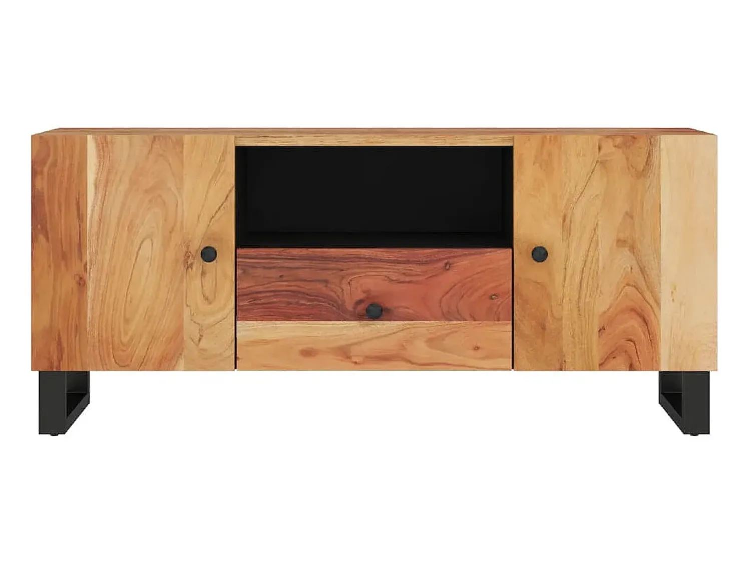Móvel De Tv* Móvel de TV 105x33,5x46 cm acácia maciça/derivados madeira PT607665 Castanho