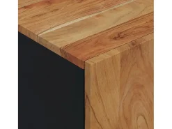 Outlet vidaxl Móvel de TV 80x33x46 cm acácia maciça/derivados madeira Castanho