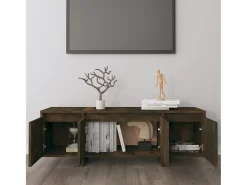 Móvel De Tv| Móvel de TV 120x30x40,5 cm aglomerado cor carvalho fumado PT928573 Castanho