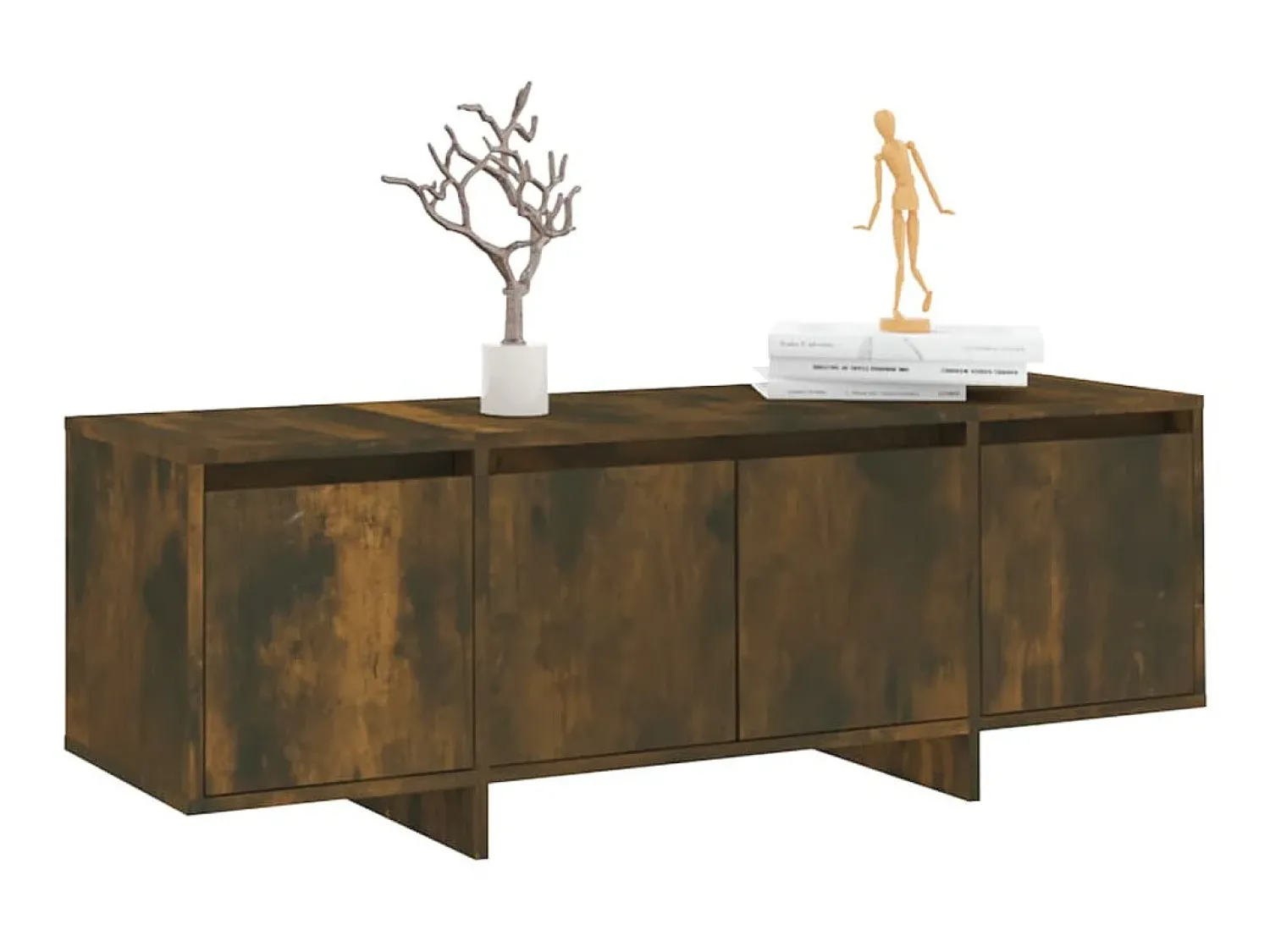 Móvel De Tv| Móvel de TV 120x30x40,5 cm aglomerado cor carvalho fumado PT928573 Castanho