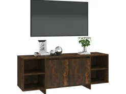 Móvel De Tv* Móvel de TV 130x35x50 cm aglomerado cor carvalho fumado PT493045 Castanho