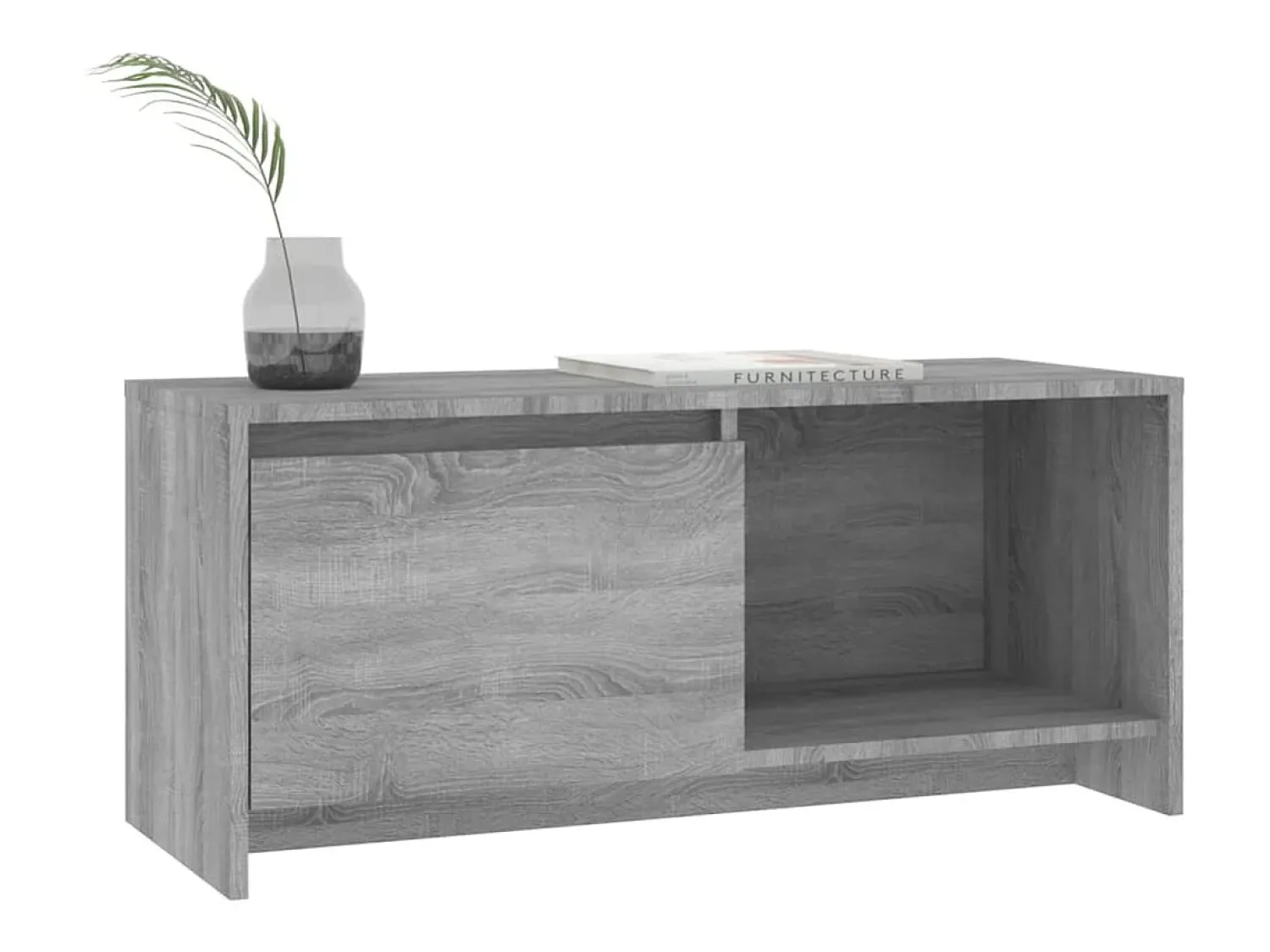 Móvel De Tv* Móvel de TV 90x35x40 cm aglomerado cor sonoma PT552723 Cinzento