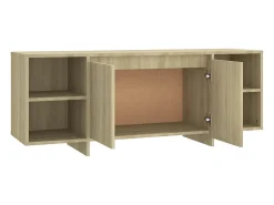 Móvel De Tv*vidaxl Móvel de TV 130x35x50 cm aglomerado cor carvalho sonoma Natural escuro