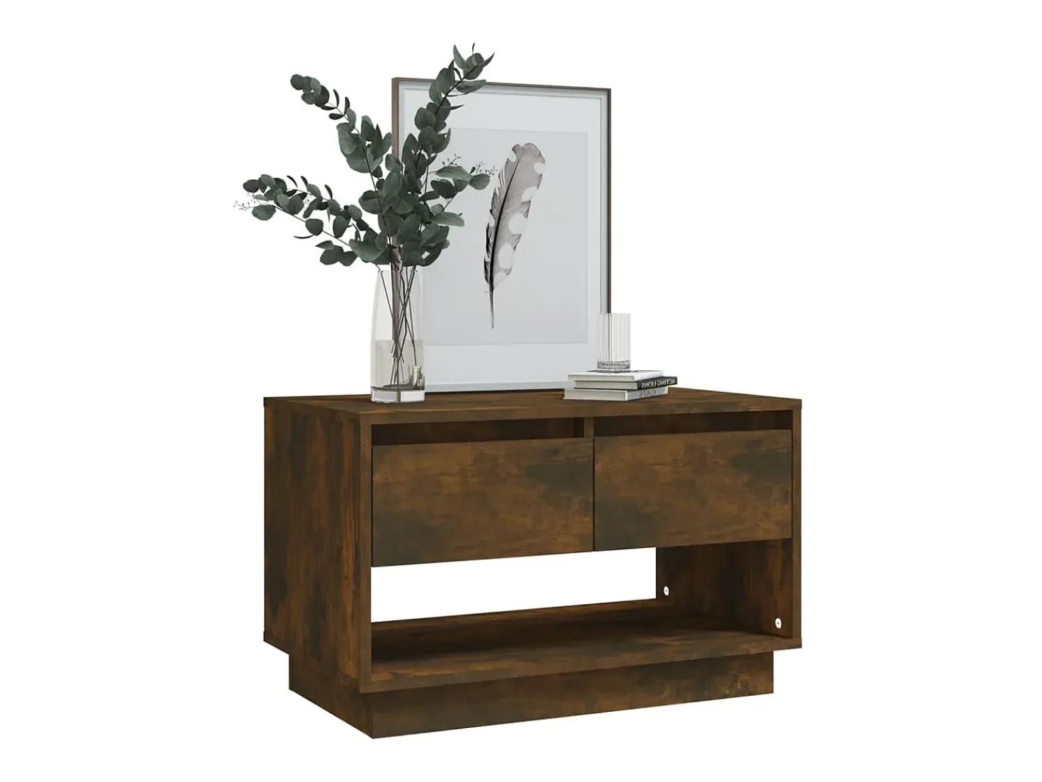 Móvel De Tv| Móvel de TV 70x41x44 cm aglomerado cor carvalho fumado PT553238 Castanho