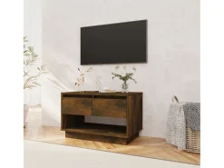 Móvel De Tv| Móvel de TV 70x41x44 cm aglomerado cor carvalho fumado PT553238 Castanho