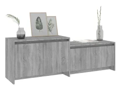 Móvel De Tv* Móvel de TV 146,5x35x50 cm aglomerado cor sonoma PT708475 Cinzento