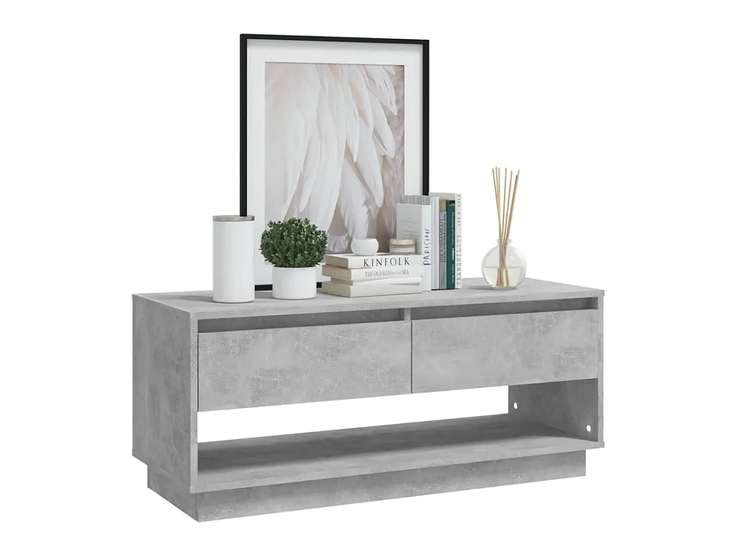 Móvel De Tv| Móvel de TV 102x41x44 cm aglomerado cimento PT624165 Cinzento