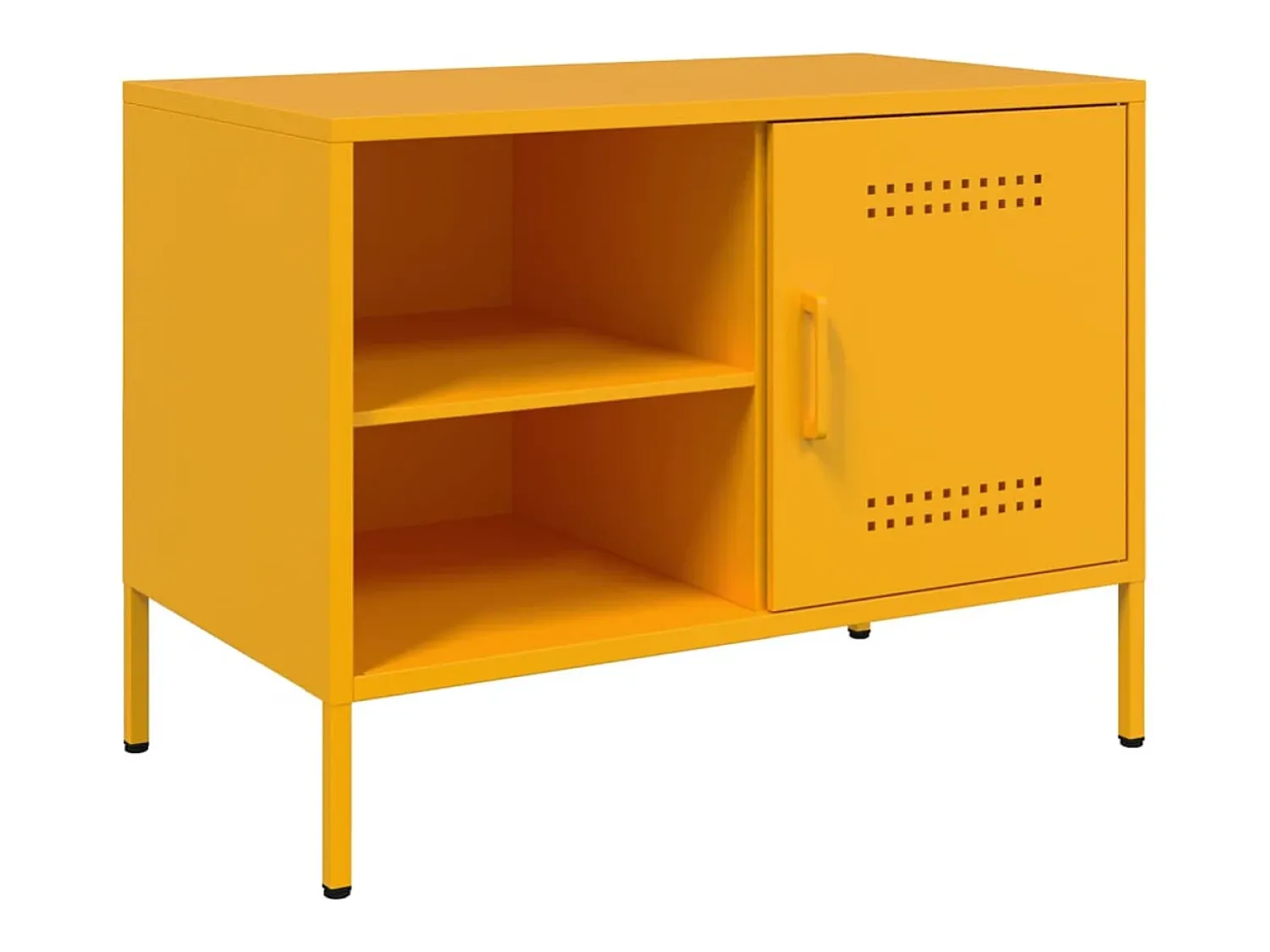 Móvel de TV 68x39x50,5 cm aço mostarda PT671971^ Móvel De Tv