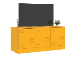 Outlet Móvel de TV 99x39x44 cm aço mostarda PT555610 Amarelo
