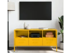 Móvel De Tv* Móvel de TV 100,5x39x50,5 cm aço mostarda PT154477 Amarelo