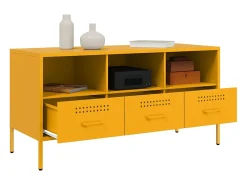 Móvel De Tv* Móvel de TV 100,5x39x50,5 cm aço mostarda PT154477 Amarelo