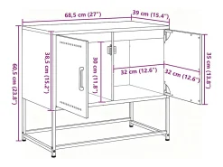 vidaxl Móvel de TV 68,5x39x60,5 cm aço mostarda^ Móvel De Tv