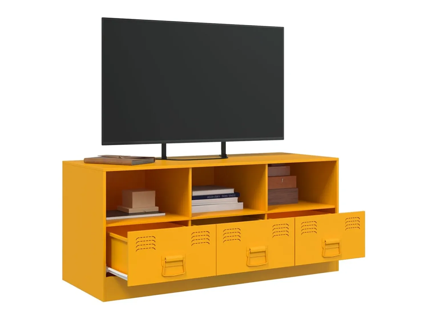 Hot Móvel de TV 99x39x44 cm aço mostarda PT541463 Amarelo