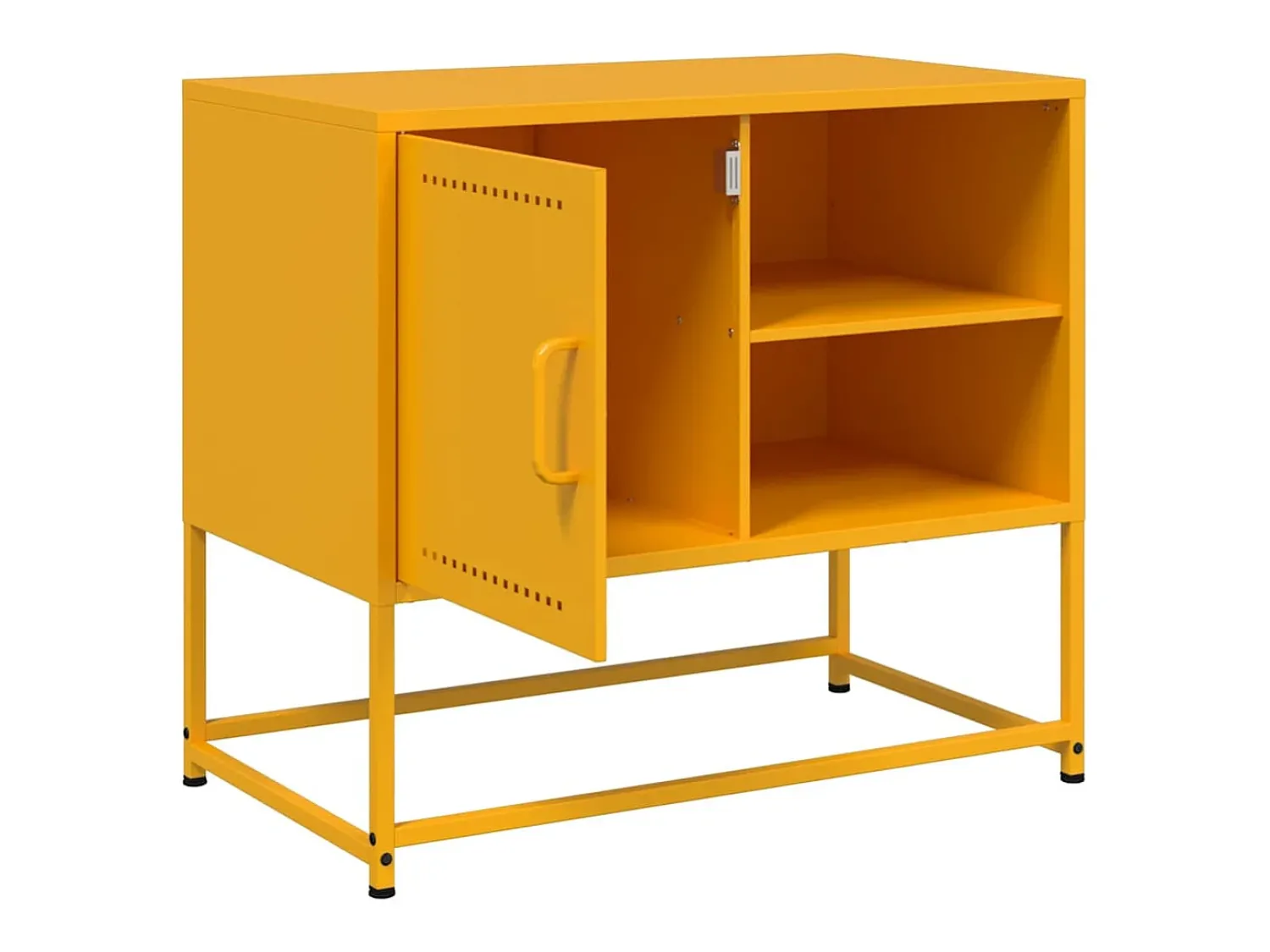 Móvel De Tv*vidaxl Móvel de TV 68x39x60,5 cm aço mostarda Amarelo